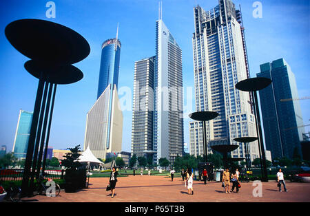 Lujiazui Business Districk in Pudong, Shanghai, China Stockfoto