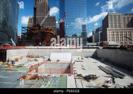 World Trade Center, New York City, USA September 2009, North Memorial Pool Stockfoto