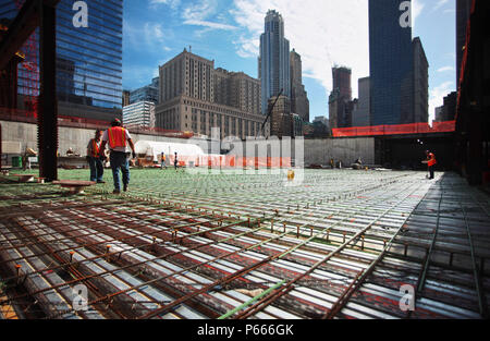 World Trade Center, New York City, USA September 2009, North Memorial Pool Stockfoto