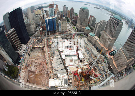 World Trade Center, New York City, USA September 2009, Seite Überblick Stockfoto