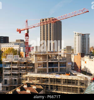 Baustelle, Bristol, Großbritannien, 2008 Stockfoto