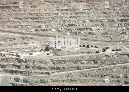 Detail aus Kupfer Tagebau Escondida, Chile Stockfoto