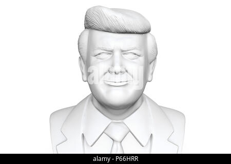 Lächelnd Donald John Trump. Präsident der Vereinigten Staaten. 3D-Render Abbildung Stockfoto