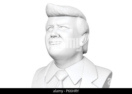 Lächelnd Donald John Trump. Präsident der Vereinigten Staaten. 3D-Render Abbildung Stockfoto