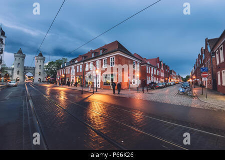 Nauener Tor und Holländischen Viertel in Potsdam. Stockfoto