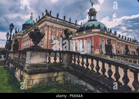 Neues Palais im Park von Sanssouci in Potsdam. Stockfoto