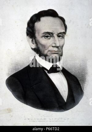 Abraham Lincoln: 16. Präsident der Vereinigten Staaten. Currier & Ives, zwischen 1861 und 1865 Stockfoto