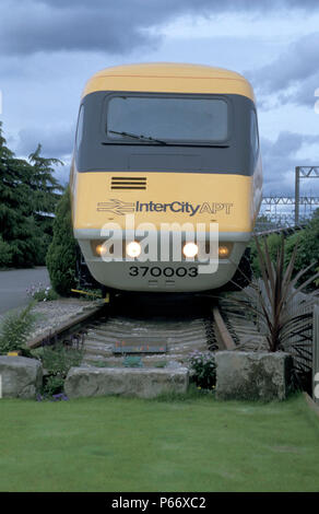 Advanced Passenger Train (APT) Prototyp auf der Bahn Alter Museum, Crewe. C 2002 Stockfoto