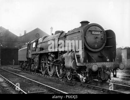 BR-Clan Klasse Pazifik Nr. 72007 Clan Mackintosh in Carlisle Kingmoor Depot in 1965. Stockfoto