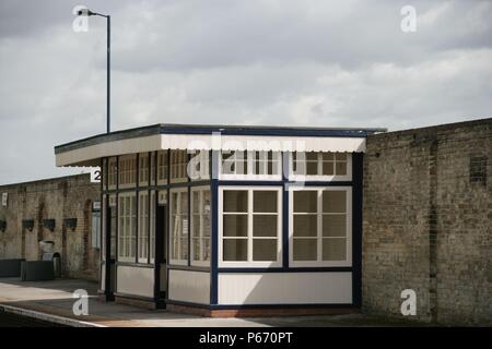 Das kürzlich renovierte Erbe Warteraum an Market Rasen, Lincolnshire. 2007 Stockfoto