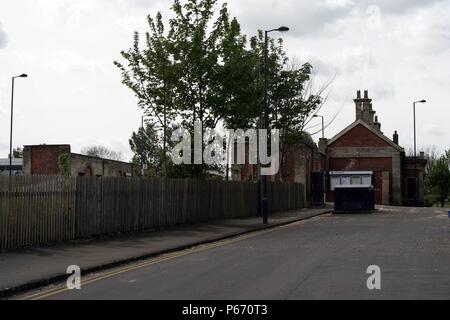 Die station Ansatz Straße an Market Rasen, Lincolnshire. 2007 Stockfoto