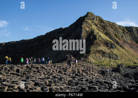 Riesen Causway bei Sonnenuntergang Stockfoto