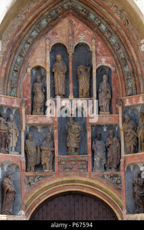 Südportal der Kirche des Hl. Markus, Zagreb, Kroatien. Stockfoto