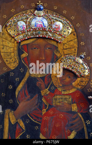 Die Muttergottes von Tschenstochau Altarbild in der Kirche der Unbefleckten Empfängnis in Lepoglava, Kroatien Stockfoto
