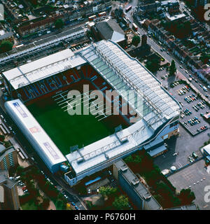 Luftaufnahme von Upton Park - West Ham United Football Club Stadion, London, UK. Stockfoto