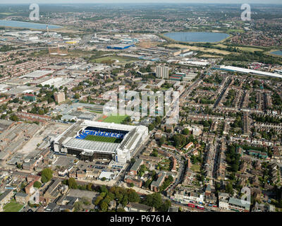 Luftaufnahme von White Hart Lane Fußball-Stadion, Tottenham Hotspurs, London UK Stockfoto