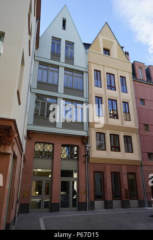 Häuser am Hühnermarkt, Dom-Römer-Projekt, Neue Frankfurter Altstadt, Frankfurt am Main, Deutschland Stockfoto