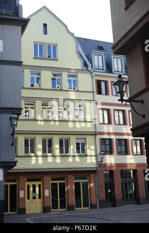 Häuser am Hühnermarkt, Dom-Römer-Projekt, Neue Frankfurter Altstadt, Frankfurt am Main, Deutschland Stockfoto