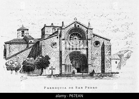 1884, España, sus monumentos y sus Artes, su Naturaleza e Historia, Salamanca, Segovia, Ávila y Parroquia de San Pedro, Pascó. Stockfoto