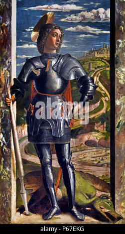 Saint George 1460 von Andrea Mantegna, 1431-1506, Italien, Italienisch, Stockfoto