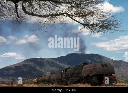 Big Game an der Voi. Diese East African Railway's Mountain Klasse Garratt 2-8-4 + 4-8-2 war einer der größten Dampf Typen der Welt. Von Beyer Peacock gebaut Stockfoto