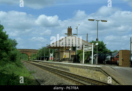 Charbury Station von Brunel in South Devon Stil entworfen und an der Oxford Worcester Linie befindet. Dieser Bahnhof war ein receiptant einer Eisenbahn Heri Stockfoto