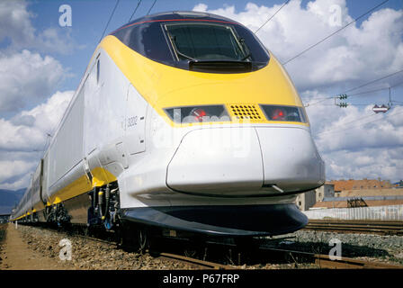 Eurostar hautnah. 1993 Stockfoto