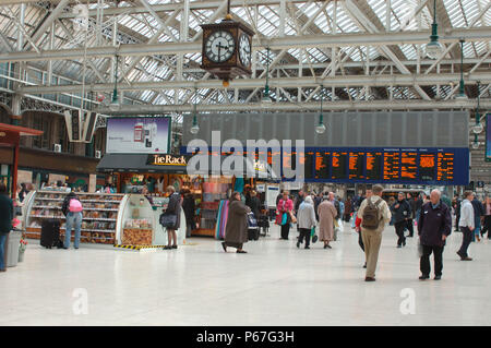 Glasgow Central Station. Halle. April 2005. Stockfoto