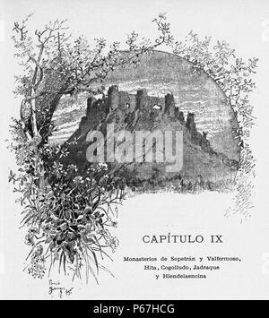 1886, España, sus monumentos y sus Artes, su Naturaleza e Historia, Castilla La Nueva, Vol 2, Jadraque, Pascó. Stockfoto