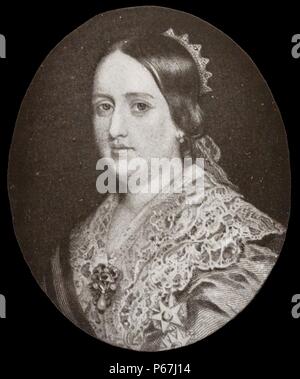 Dona Maria II (4. April 1819 bis 15. November 1853) 'Erzieher' Queen Regnant von Portugal von 1826 bis 1828 und erneut von 1834 bis 1853. Stockfoto