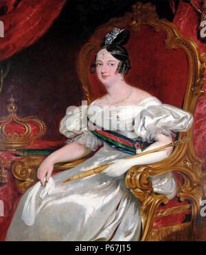 Dona Maria II (4. April 1819 bis 15. November 1853) von John Simpson. Maria' der Erzieher 'Queen Regnant von Portugal von 1826 bis 1828 und erneut von 1834 bis 1853. Stockfoto