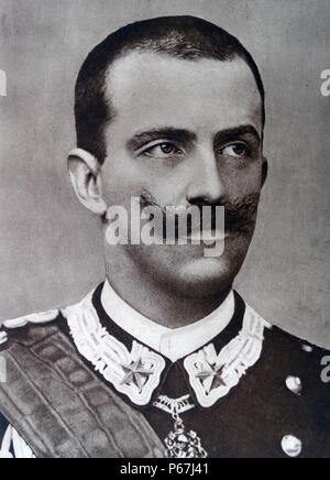 Victor Emmanuel III 1869 – 28 Dezember 1947. König von Italien (29. Juli 1900 – 9. Mai 1946) abgebildet in Weltkrieg einer 1915 Stockfoto