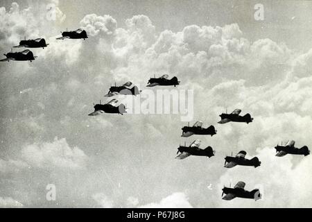 Zweiter Weltkrieg Asien: American Fighter Flugzeuge über Malaya 1941 Stockfoto