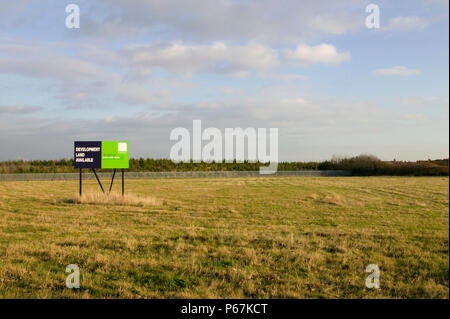 Brachfläche für neue Land Development ausgeschrieben Stockfoto