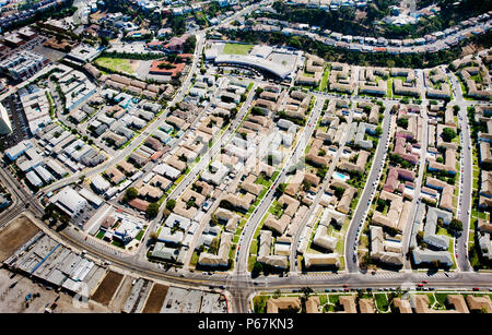 Helikopter Luftbild von Wohn Inner City Los Angeles, Kalifornien, USA Stockfoto