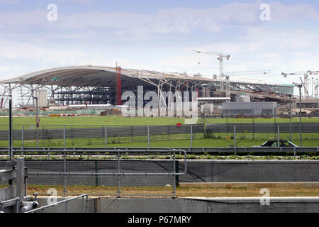 Bau des neuen Terminal 5, Flughafen Heathrow, London. Mai 2005. Architekt: Richard Rogers Stockfoto