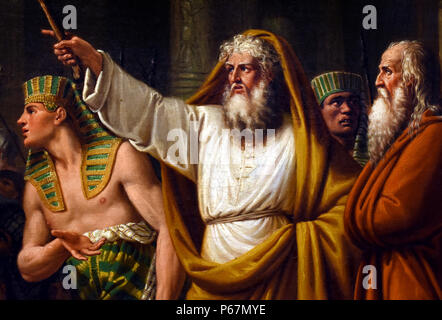 Mose fragt den Pharao für die Freiheit von Israel 1818 von lattanzio Querena 1768-1853 Italien, Italienisch, Stockfoto
