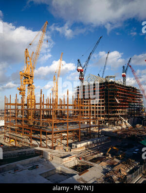 Überblick über die große Baustelle. Stockfoto