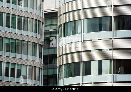 Detail der 3 und 4 Hardman Square, Neubaugebietes Spinningfields entfernt, Manchester, UK, 2007 Stockfoto