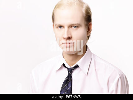 Porträt eines modernen Büro Arbeiter auf einem hellen Hintergrund. Stockfoto
