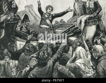 Landung von König Georg IV., den Hafen von Howth, Dublin, Irland, 1821 Stockfoto