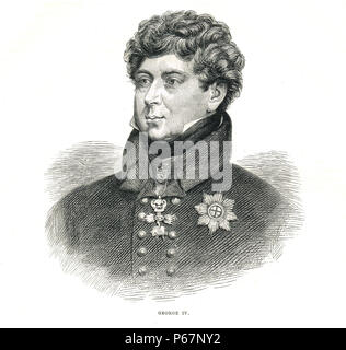 König George IV des Vereinigten Königreichs von Großbritannien und Irland 1762-1830, regierte 1820-1830 Stockfoto