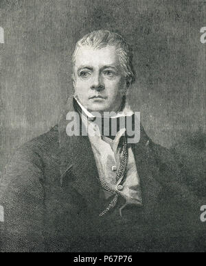 Sir Walter Scott, 19. Jahrhundert, Romancier, Autor von historischen Liebesromanen Stockfoto