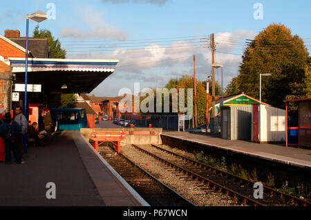 Der Great Western Railway. Bourne End Station. Blick von der Plattform Ende angezeigt. Oktober 2004. Stockfoto