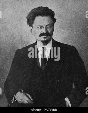 Leo Trotzki 1879 - 21. August 1940. Russische marxistischer Revolutionär und Theoretiker, sowjetischer Politiker, und der Gründer und der erste Führer der Roten Armee. Stockfoto