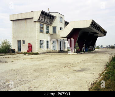 Verlassene Tankstelle in Patrauti, Rumänien Stockfoto