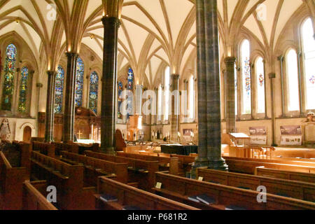 Kirchenschiff im Chor der Kirche geweihten Tempel in 1185, City of London, England. Stockfoto