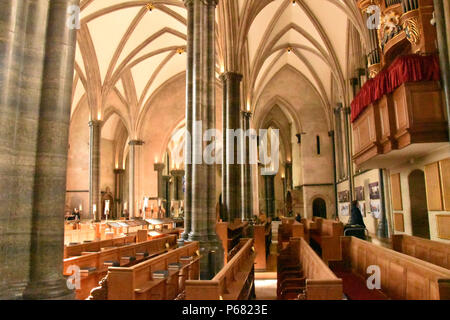 Kirchenschiff im Chor der Kirche geweihten Tempel in 1185, City of London, England. Stockfoto