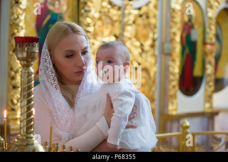 Belarus, Gomel, am 25. März. 2018. Die Prudhkovsky Kirche. Stockfoto