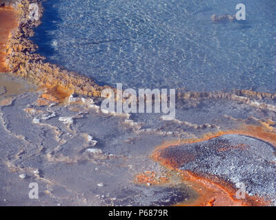 Firehole Feder auf Firehole Lake Drive im Yellowstone National Park in Wyoming United States Stockfoto